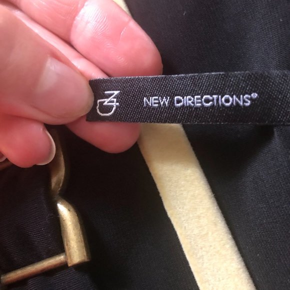 New Directions Black Polyester Blouse, Tunic, Size Medium - Picture 9 of 11